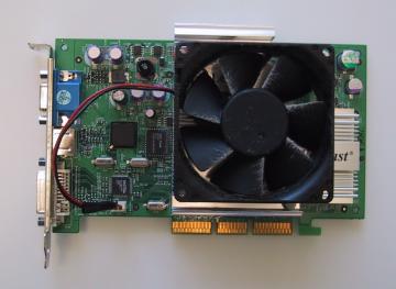 video card, top view